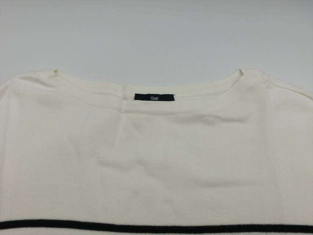【BS00-10】【送料無料】ギャップ ボーダー柄 クルーネック 長袖セーター/Sサイズ/レディーストップス/GAP/※汚れ有_画像6
