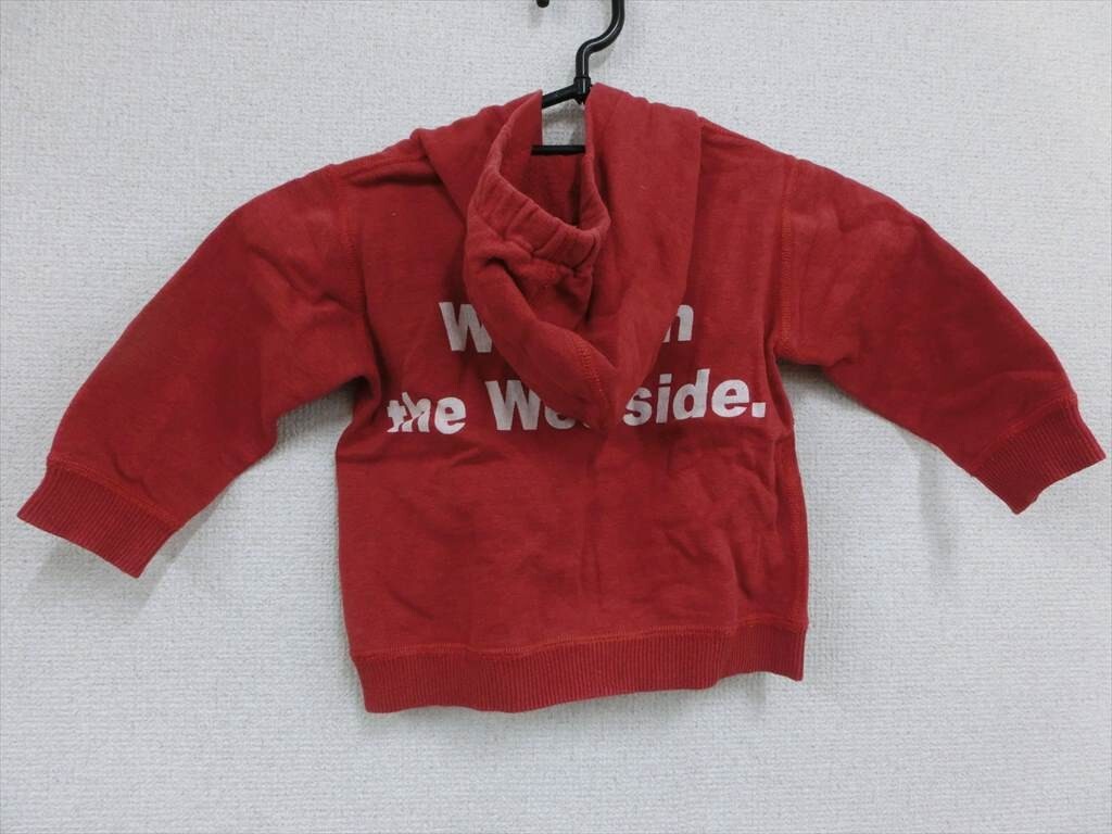 【BS29-85】【60サイズ】▲ヒステリックミニ/サーフィン イラストロゴ フード付き パーカー/キッズ/80cm/※汚れ有_画像2