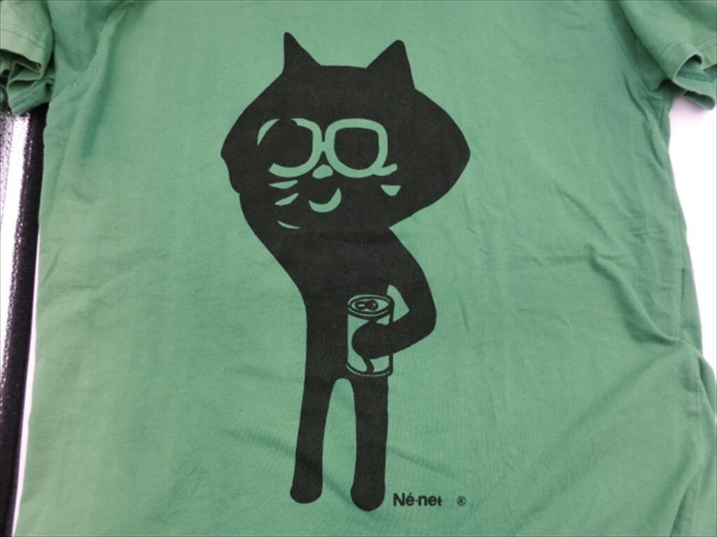 【MN24-42】【送料無料】Ne-net ネネット にゃー 半袖Tシャツ/3サイズ/レディーストップス/※色落ち有_画像3