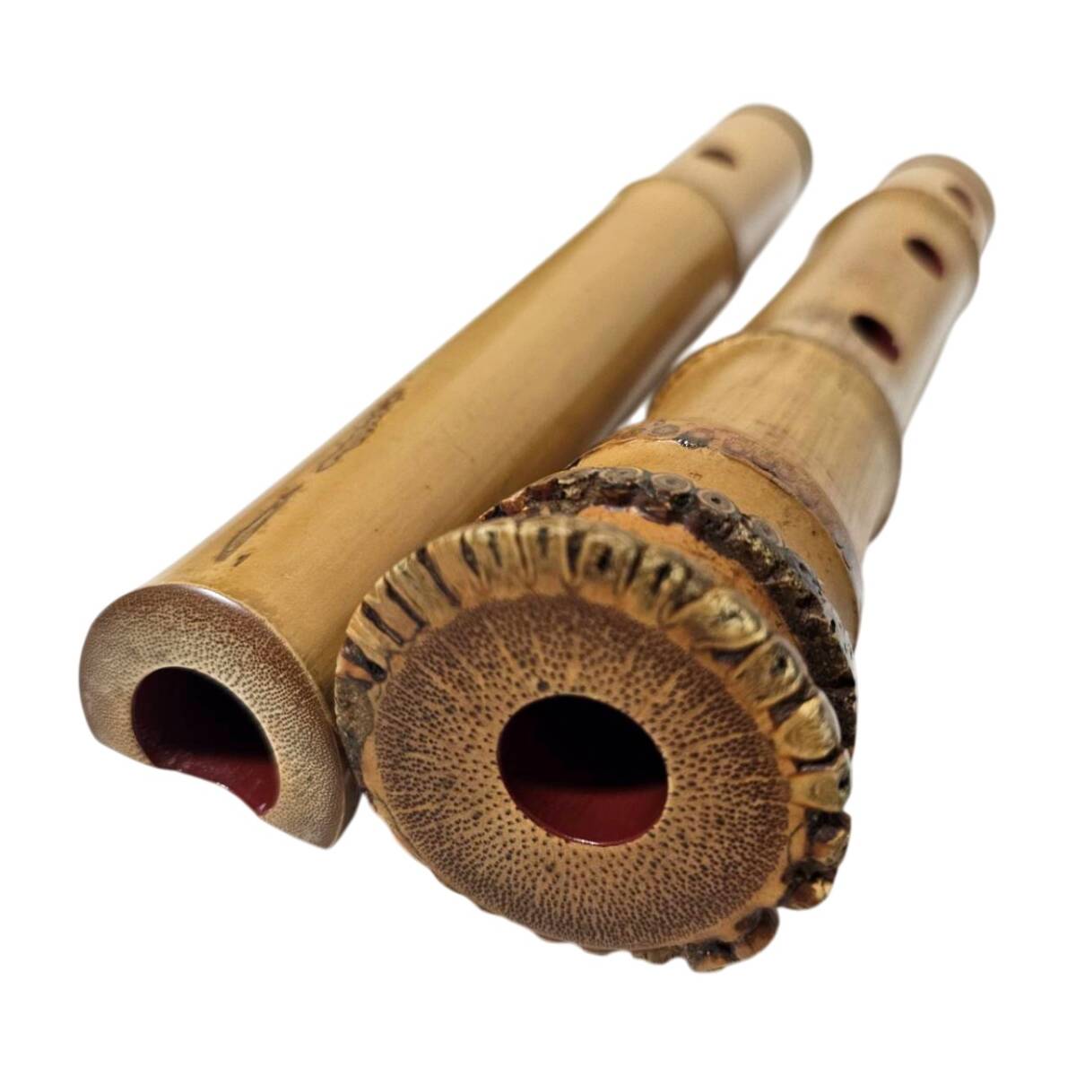 希少 尺八 都山流 尾崎澤山 1尺6寸 5孔 銘あり 1印 根竹 二分割 和楽器_画像10