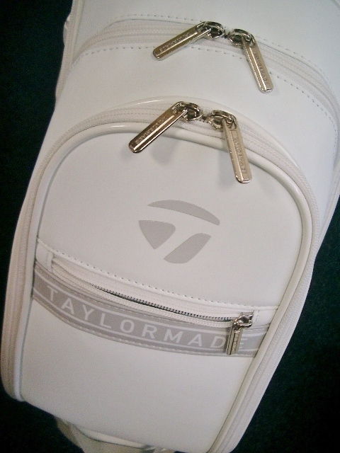 未使用　テーラーメイド　レディース　エレガンス・デザイン　タックリボン風　合皮レザー　オフ白グレー　ゴルフバッグ_画像10