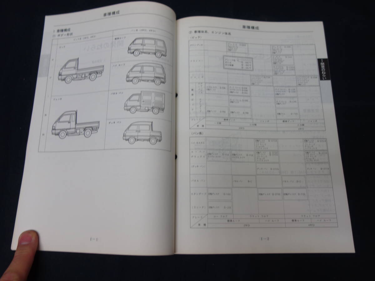 【1992年】ダイハツ HIJET ハイゼット / S82P/V/C/W / S83P/V/C/W型 サービスマニュアル / 解説編 / 追補版【当時もの_画像3