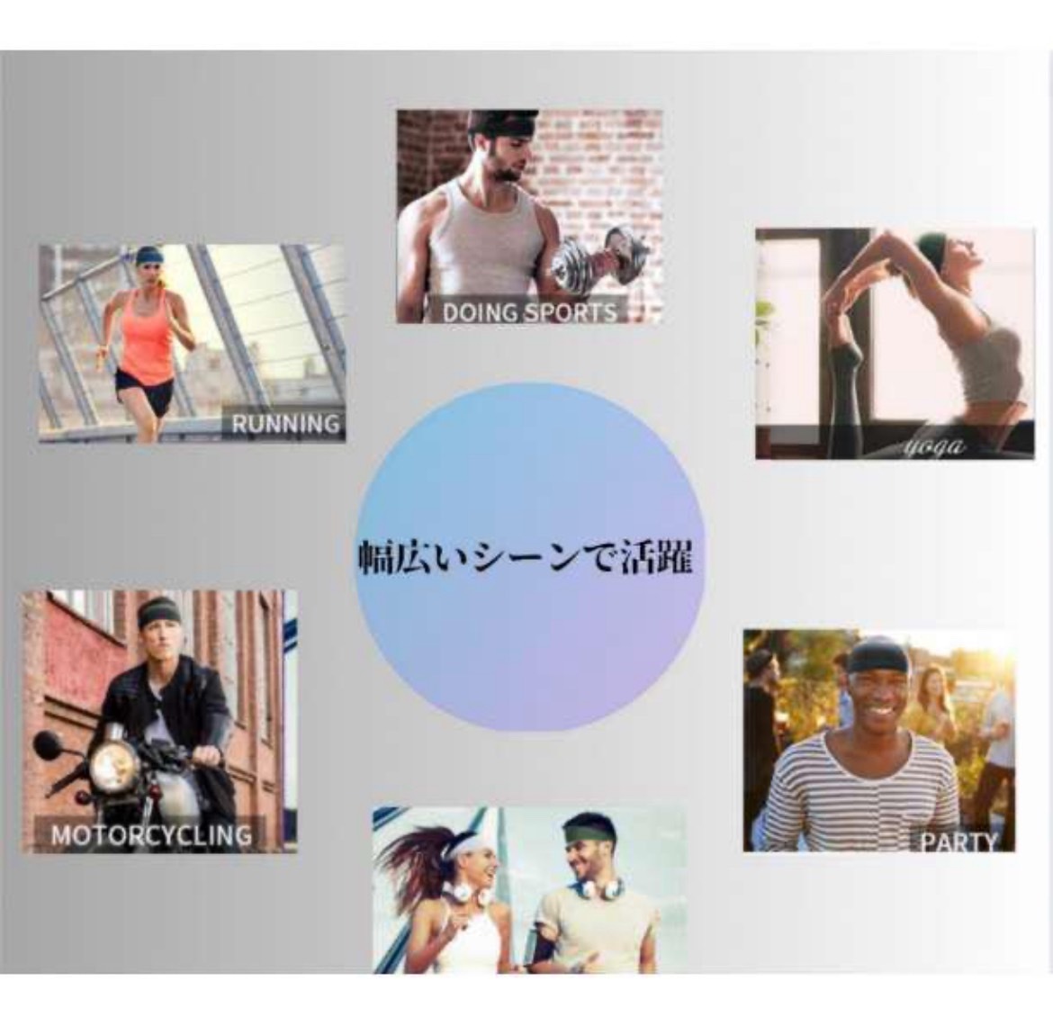 ヘアバンド スポーツ　3色セット ジム 吸汗　バンダナ レディース メンズ　汗止め　洗顔　ヘッドバンド　トレーニング　運動　ランニング_画像3