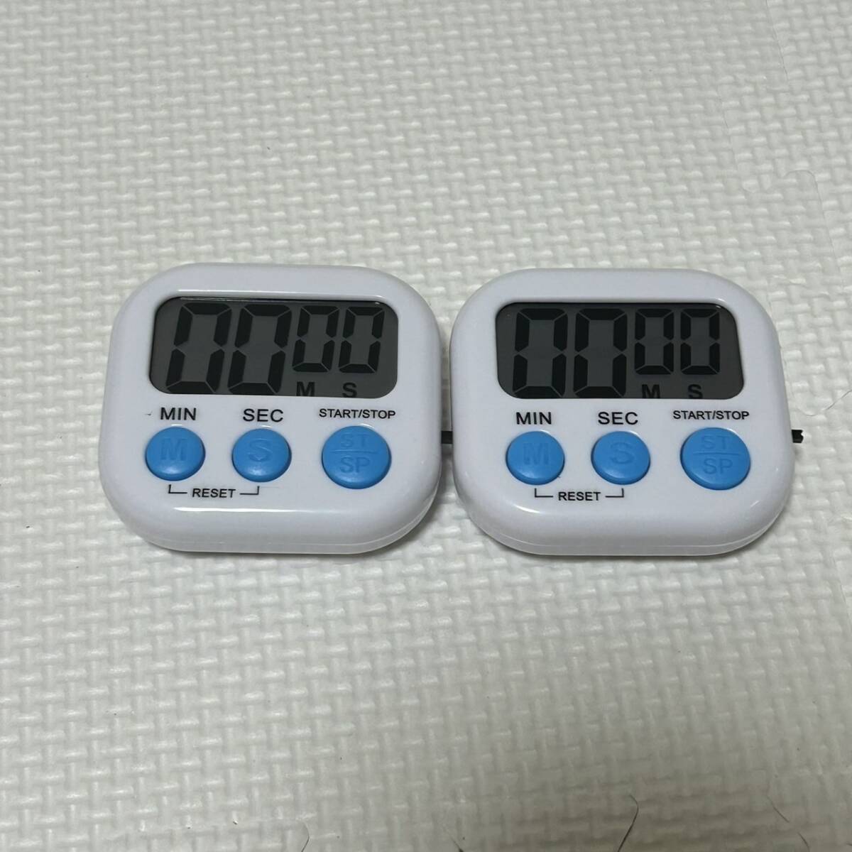 キッチンタイマー　キッチン　タイマー 2個　セット 3way マグネット デジタル 学習 料理 ストラップ　カウント　スタンド　時計　卓上_画像7
