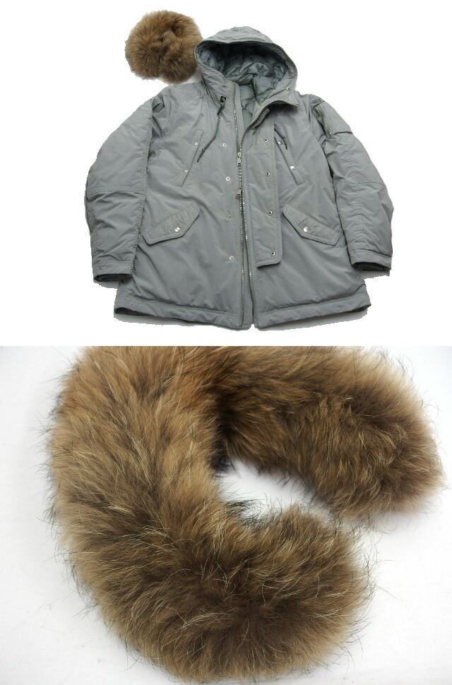 タトラス　リライ　ミリタリーロゴ　フード付き　ダウンジャケット　Lサイズ　グレー[20251101]_画像6