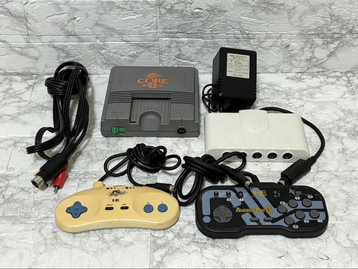 【動作確認済 動作品】PCE PC Engine エンジン CORE GRAFXII PI-TG7 コアグラフィックスII NEC 日本電気 マルチタップ コントローラー付き_画像3