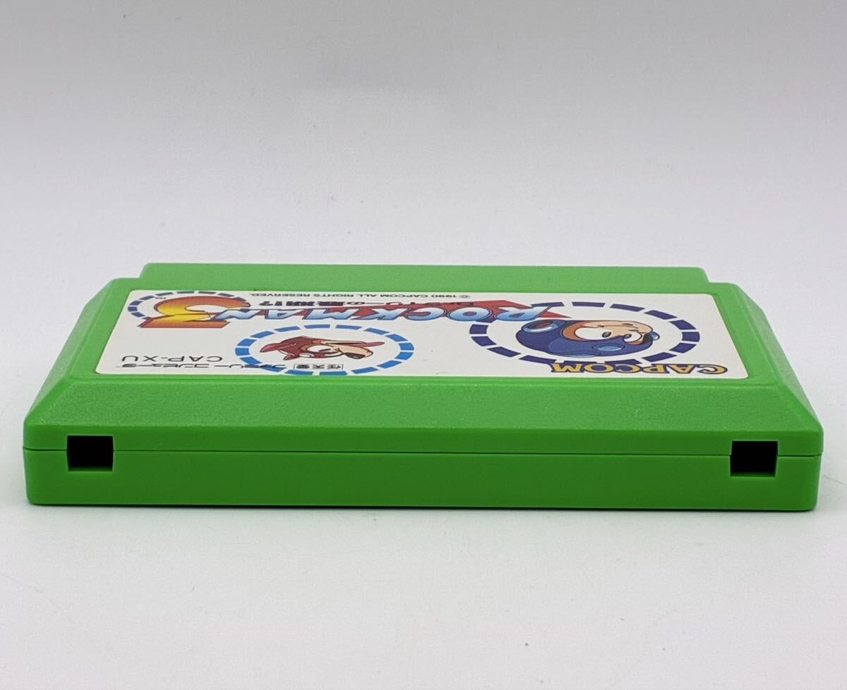 【当時物 動作確認済】CAPCOM カプコン ROCKMAN3 ロックマン3 Dr.ワイリーの最期 !? ファミコンソフト FC 箱 説明書付 希少品 1990年_画像8