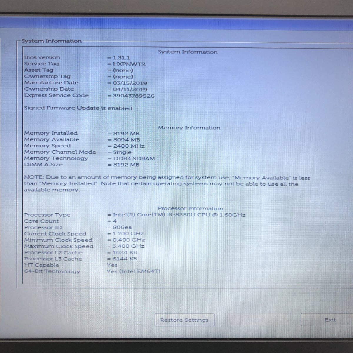 【ジャンク】DELL Latitude 7290 P28S Core i5-8250U 8GB 13.3インチ【訳アリ】 T020889_画像2