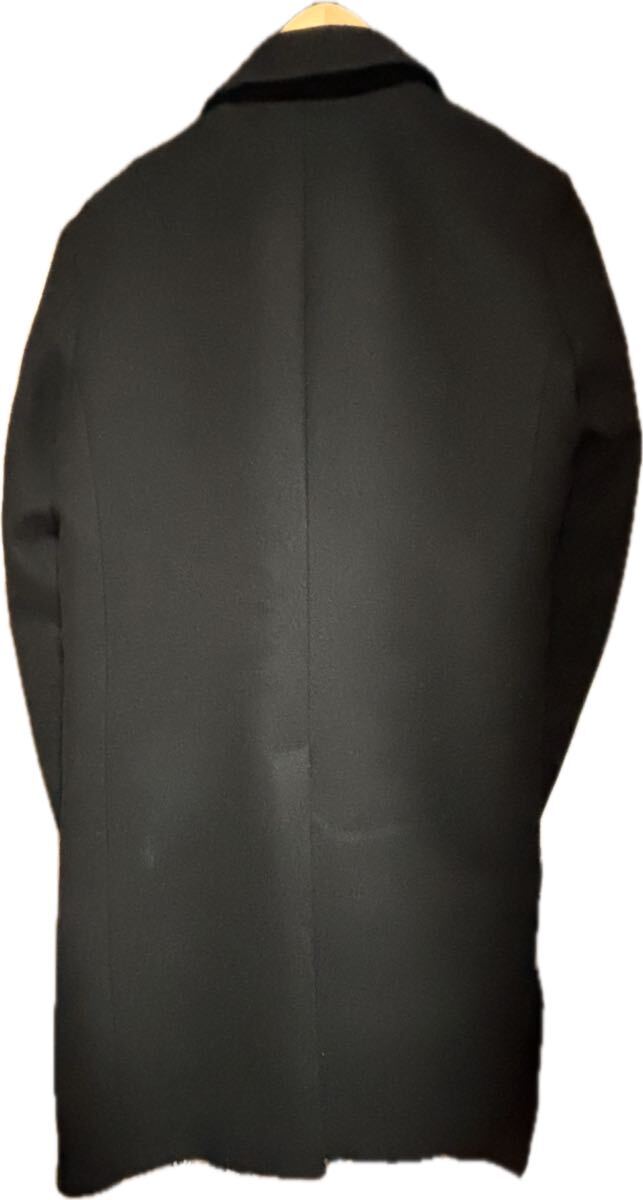 ATTACHMENT カシミヤ混メルトン チェスターコート ブラック サイズ2_画像3