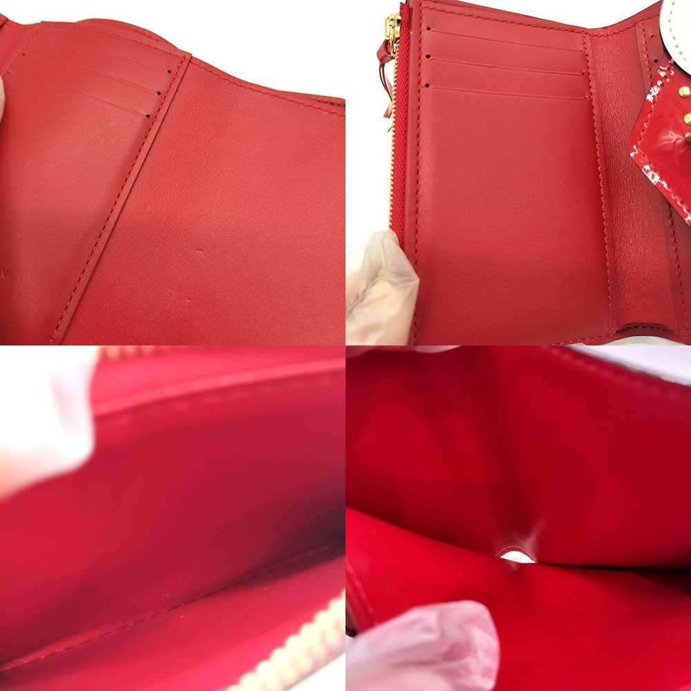  Louis Vuitton porutofoiyu vi kto Lee n красный три складывать Mini кошелек A разряд монограмма veruniM62317 б/у LOUISVUITTON