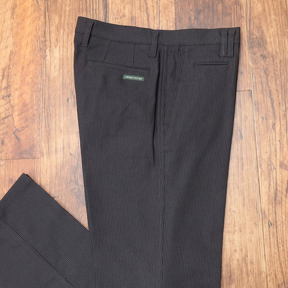 1円/秋冬/GREENCLUBS/100cm/裏起毛ノータックパンツ 千鳥格子 ストレッチ ゴルフ グリーンクラブ 新品/ダークグレー/mb379/_画像3