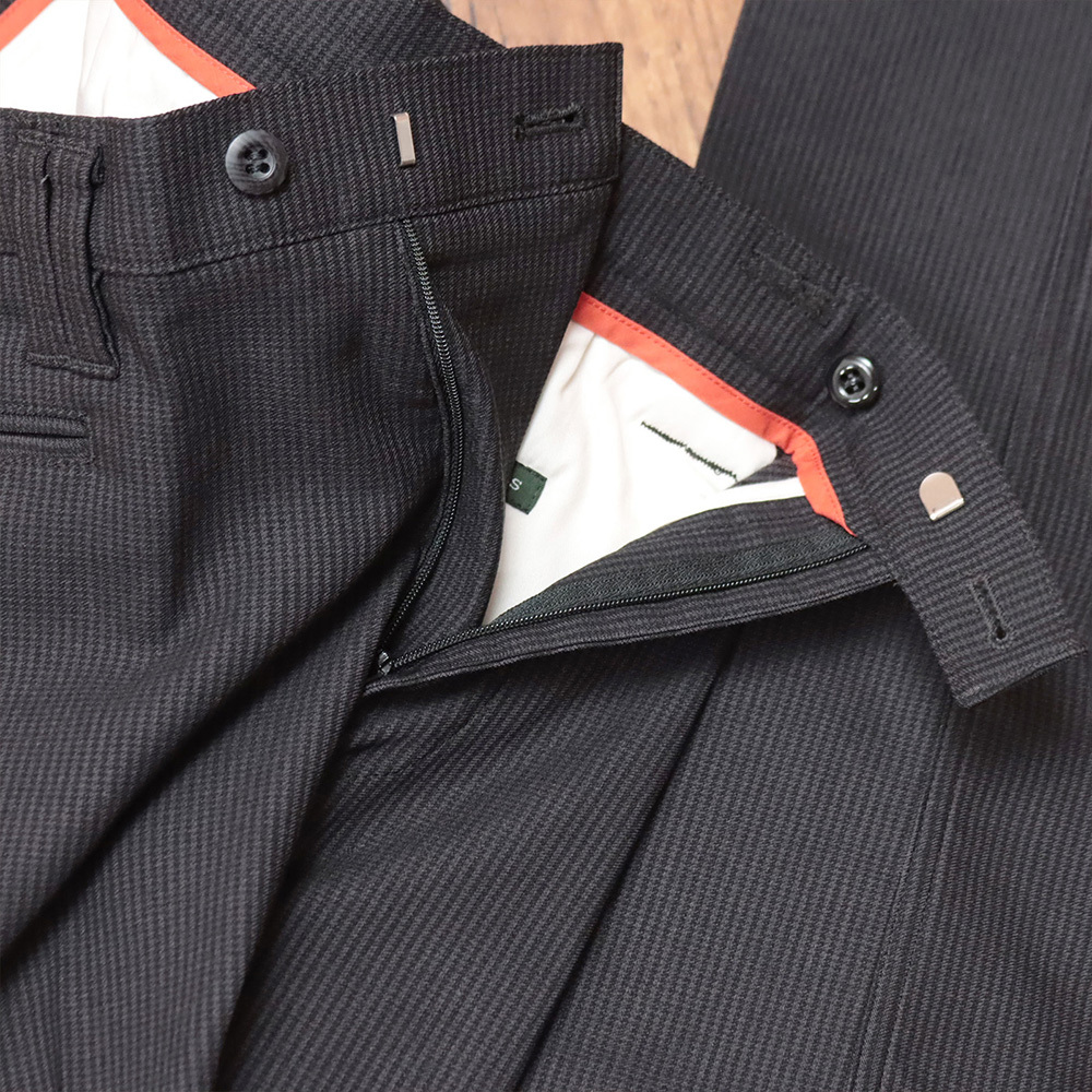 1円/秋冬/GREENCLUBS/100cm/裏起毛ノータックパンツ 千鳥格子 ストレッチ ゴルフ グリーンクラブ 新品/ダークグレー/mb379/_画像4