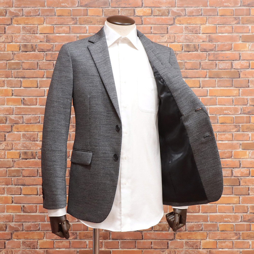 1円/24AW/TETE HOMME/Mサイズ/モクロディ ジャケット 1024533011 2WAYストレッチ 無地 イージーケア 洗濯可能 新品/グレー/ma475/_画像2