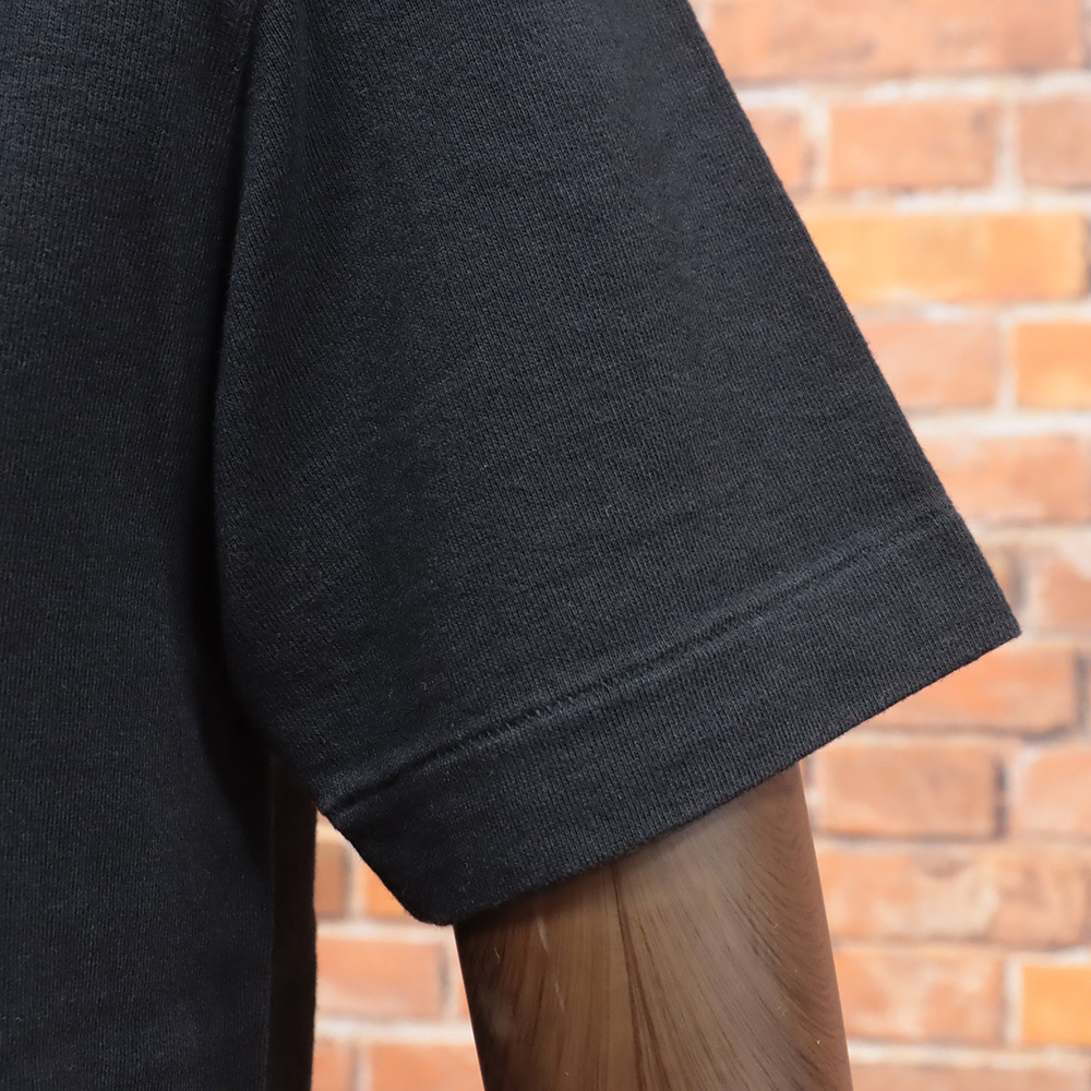 1円/春夏/Et baas/Lサイズ/PATCHII コラボ 半袖Tシャツ Vネック 日本製 丸胴 天竺 スラブ 新品/黒/ブラック/kf409/_画像3