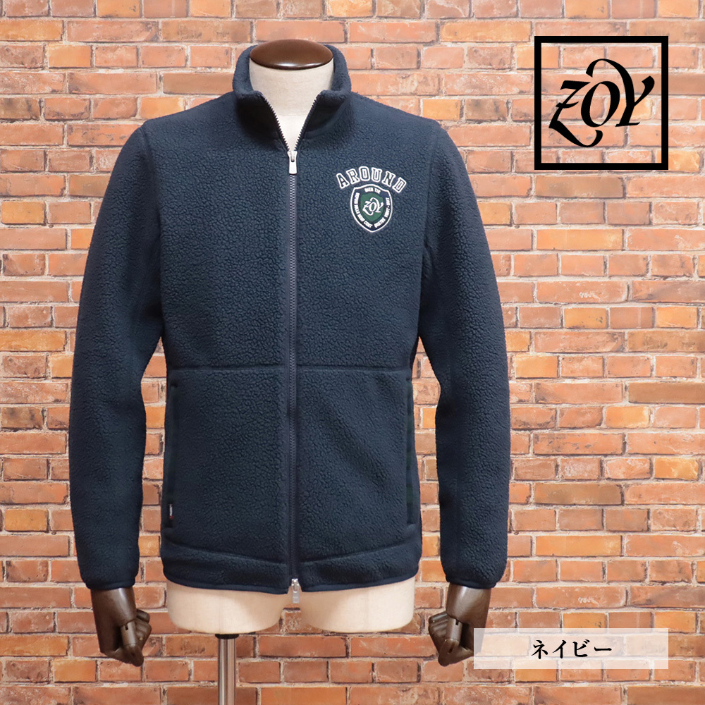 1円/秋冬/ZOY/1(M)サイズ/フリースブルゾン 071424136 POLARTEC THERMAL PRO ポーラテック ゴルフ ゾーイ 新品/紺/ネイビー/md373a/_画像1