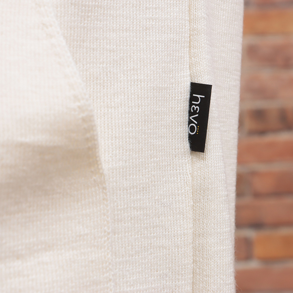 24秋冬/Hevo/Sサイズ/ニットパーカー SAVIGNANO 上質ウール混 無地 シンプル オーバーシルエット イタリア製 新品/アイボリー/mb128/_画像5