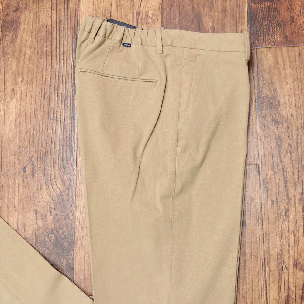 24AW/INCOTEX/52サイズ/美脚イージーパンツ 1W0084 4055C ストレッチ ウエストゴム 製品染め加工 新品/ベージュ/mb156/_画像3