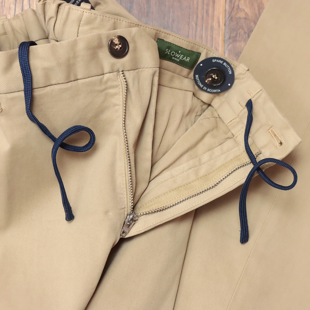 24AW/INCOTEX/52サイズ/美脚イージーパンツ 1W0084 4055C ストレッチ ウエストゴム 製品染め加工 新品/ベージュ/mb156/_画像4