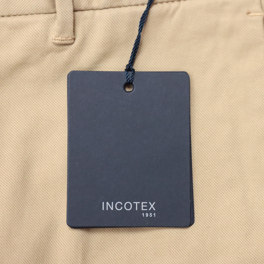 24AW/INCOTEX/52サイズ/美脚イージーパンツ 1W0084 4055C ストレッチ ウエストゴム 製品染め加工 新品/ベージュ/mb156/_画像6