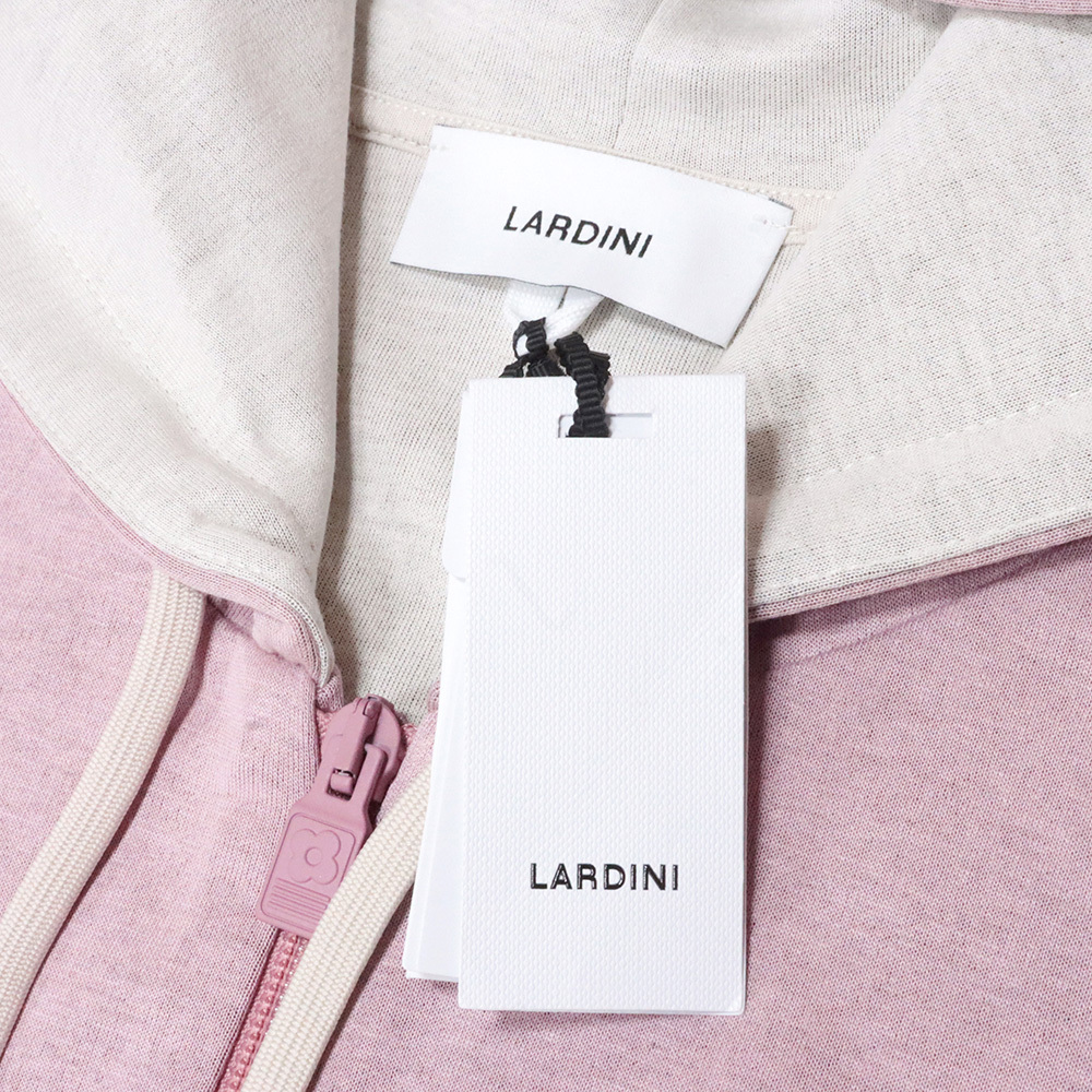 1円/LARDINI/XLサイズ/パーカー EQLMML351 EQ62023 ジャージー伸縮 無地 万能 ダブルジップ イタリア製 新品/ピンク/kg155/_画像7