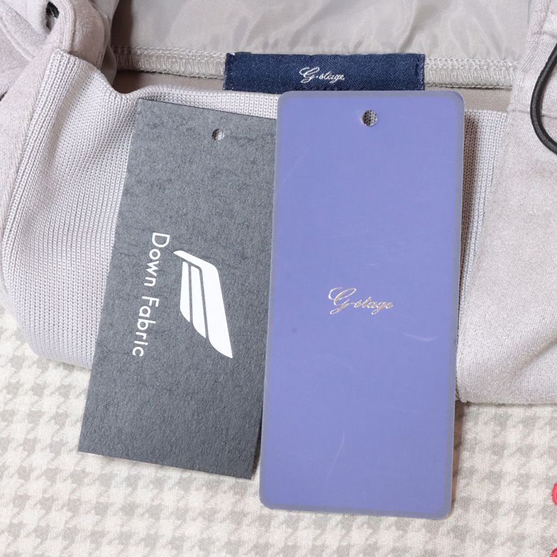 1円/秋冬/g-stage/46サイズ/パーカー ダウンファブリック ストレッチ スエード調 千鳥格子 防寒 機能性 新品/ベージュ/je104/_画像9