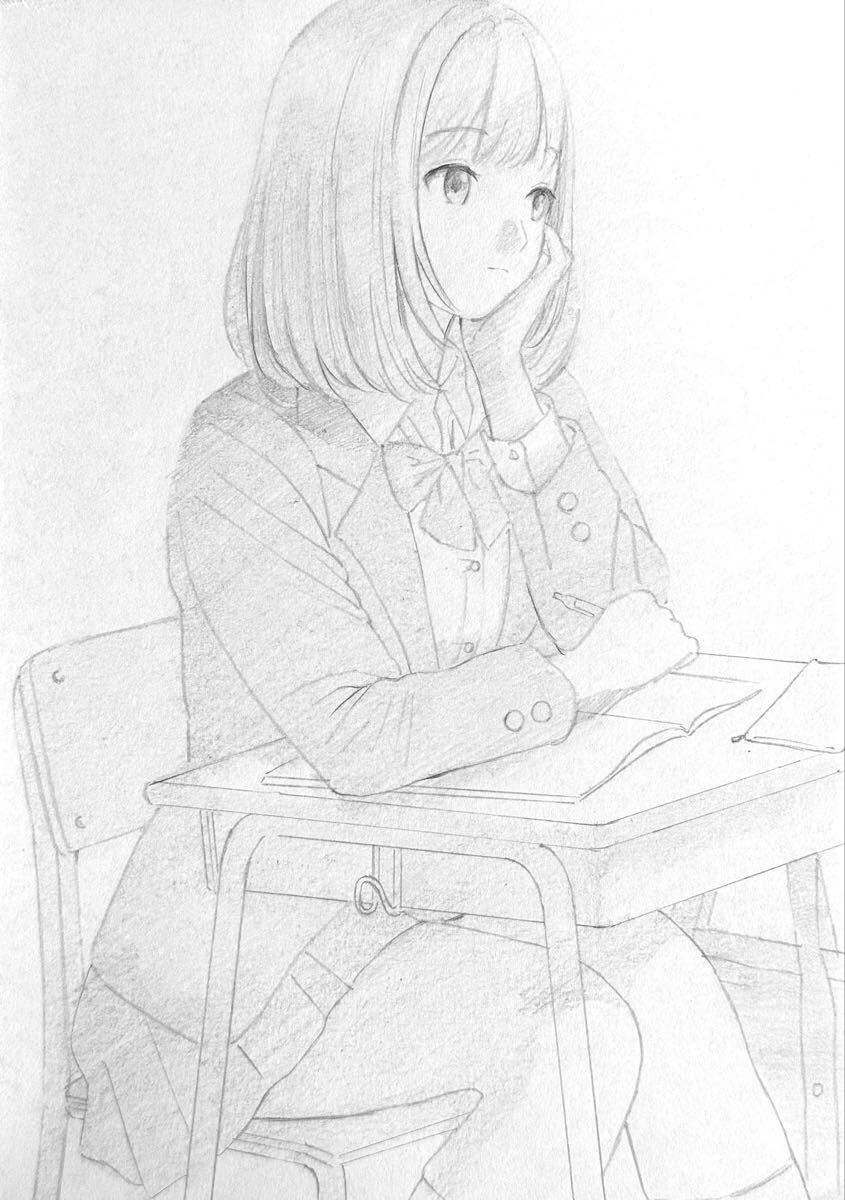  оригинал ручные иллюстрации черновой .[Mono1088~1090]A5 размер копировальная бумага 