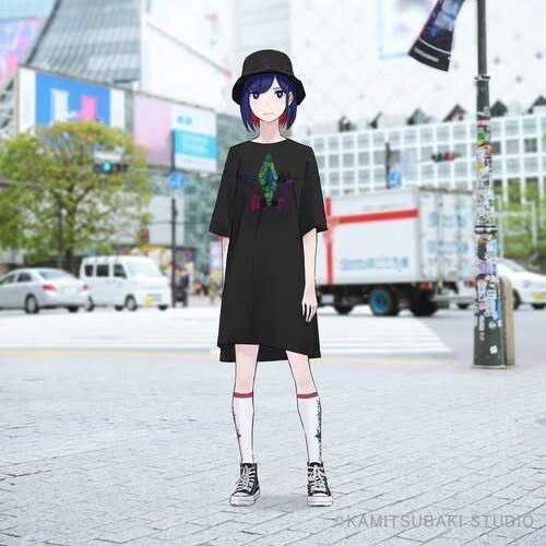  virtual певец ..× Converse сотрудничество ограничение акрил брелок для ключа CONVERSE STARS×.. бог . Studio KAMITSUBAKI STUDIO