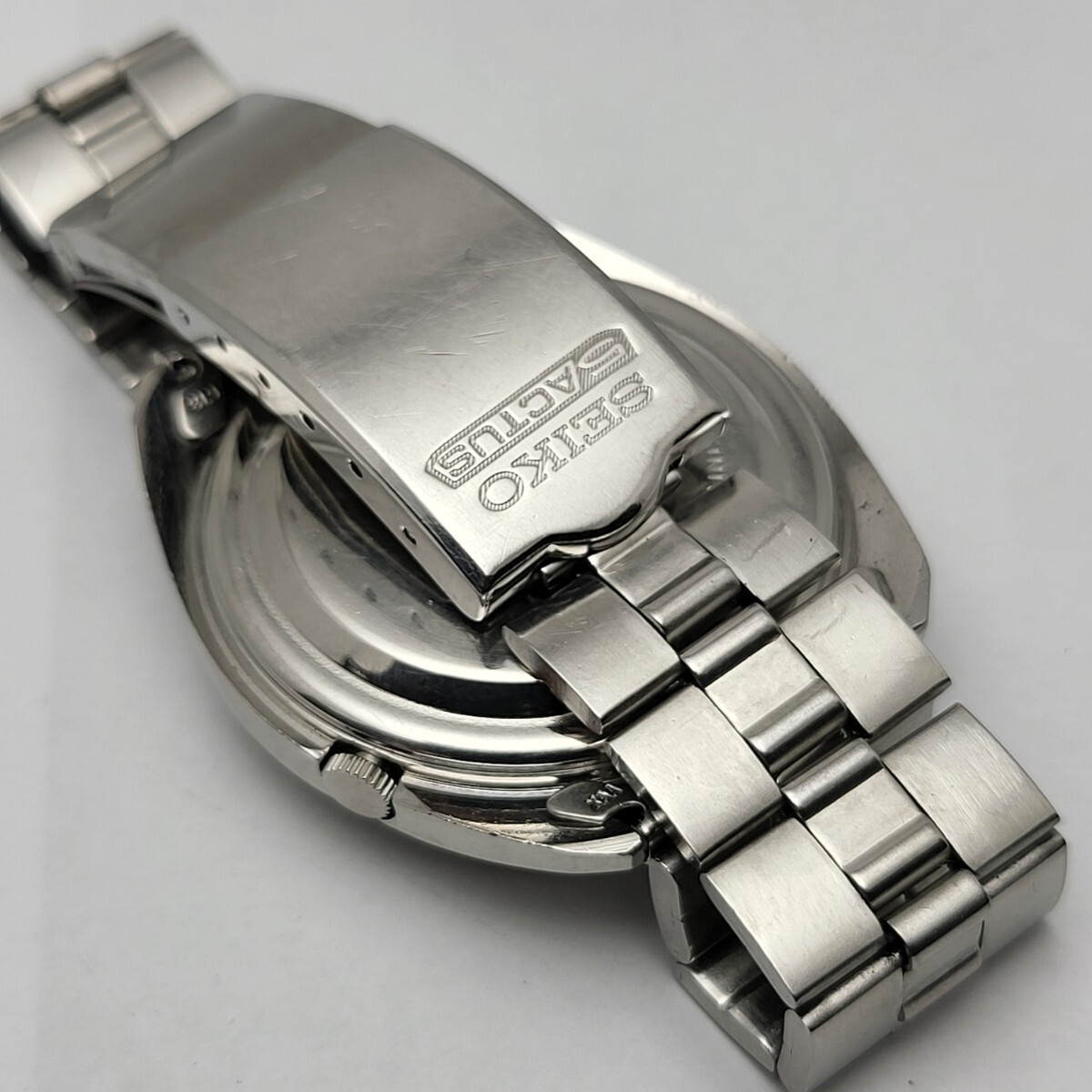 セイコー　ファイブアクタス　自動巻き腕時計　21石　1975年製　メンテナンス済　新品カットガラス交換済　純正ブレス_画像8