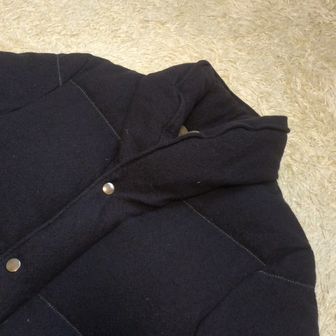 トゥモローランド【極暖の極み】TOMORROWLAND ダウンジャケット ネイビー アウター ウール100％ 中綿 ダウン フェザー 美シルエット 秋冬 M_画像3