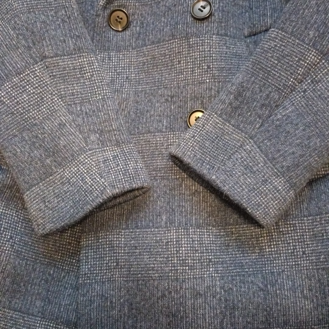 超希少XL！ザラ【大人の色気】ZARA チェスターコート ロングコート ネイビー アンコン 大きいサイズ 美シルエット 総裏地 高級感 42(LL_画像5