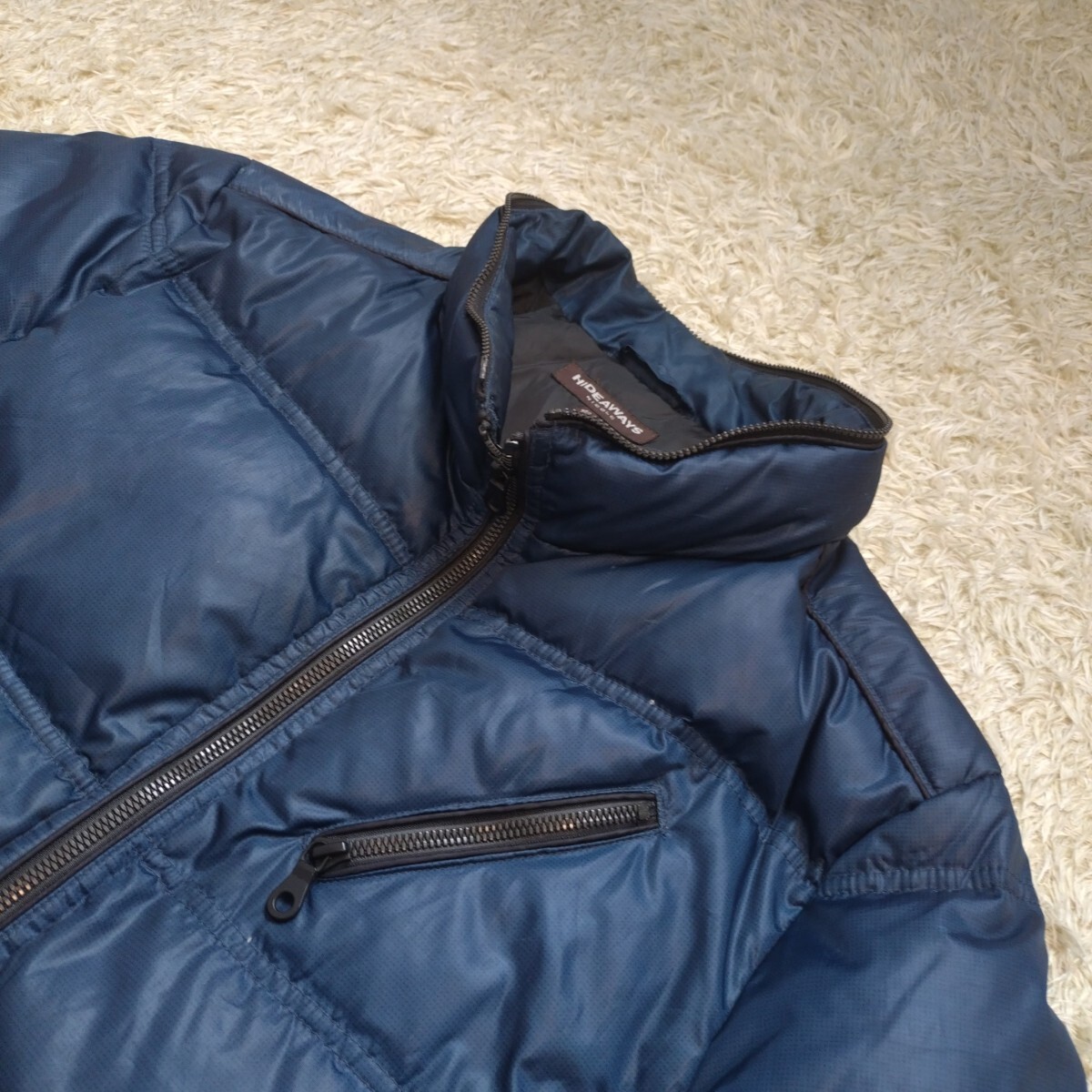 希少L！ニコル【極暖の極み】NICOLE ダウンジャケット ネイビー系 アウター 美シルエット 中綿 ダウン フェザー 秋冬◎ お洒落 上品 48(L_画像3