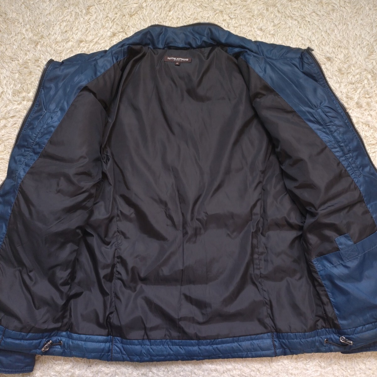 希少L！ニコル【極暖の極み】NICOLE ダウンジャケット ネイビー系 アウター 美シルエット 中綿 ダウン フェザー 秋冬◎ お洒落 上品 48(L_画像8