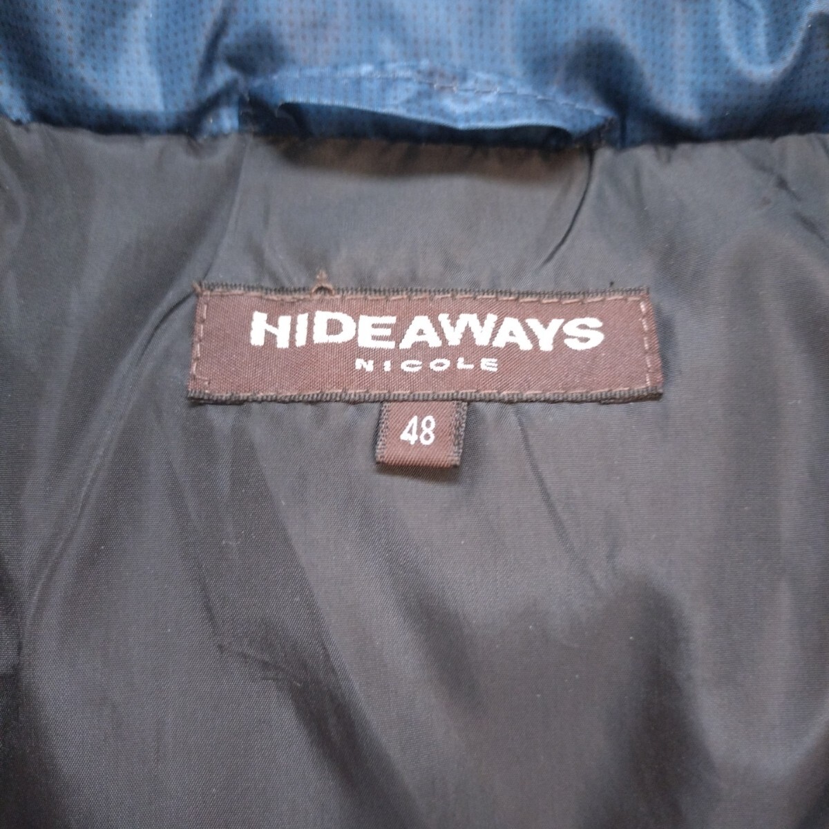 希少L！ニコル【極暖の極み】NICOLE ダウンジャケット ネイビー系 アウター 美シルエット 中綿 ダウン フェザー 秋冬◎ お洒落 上品 48(L_画像9