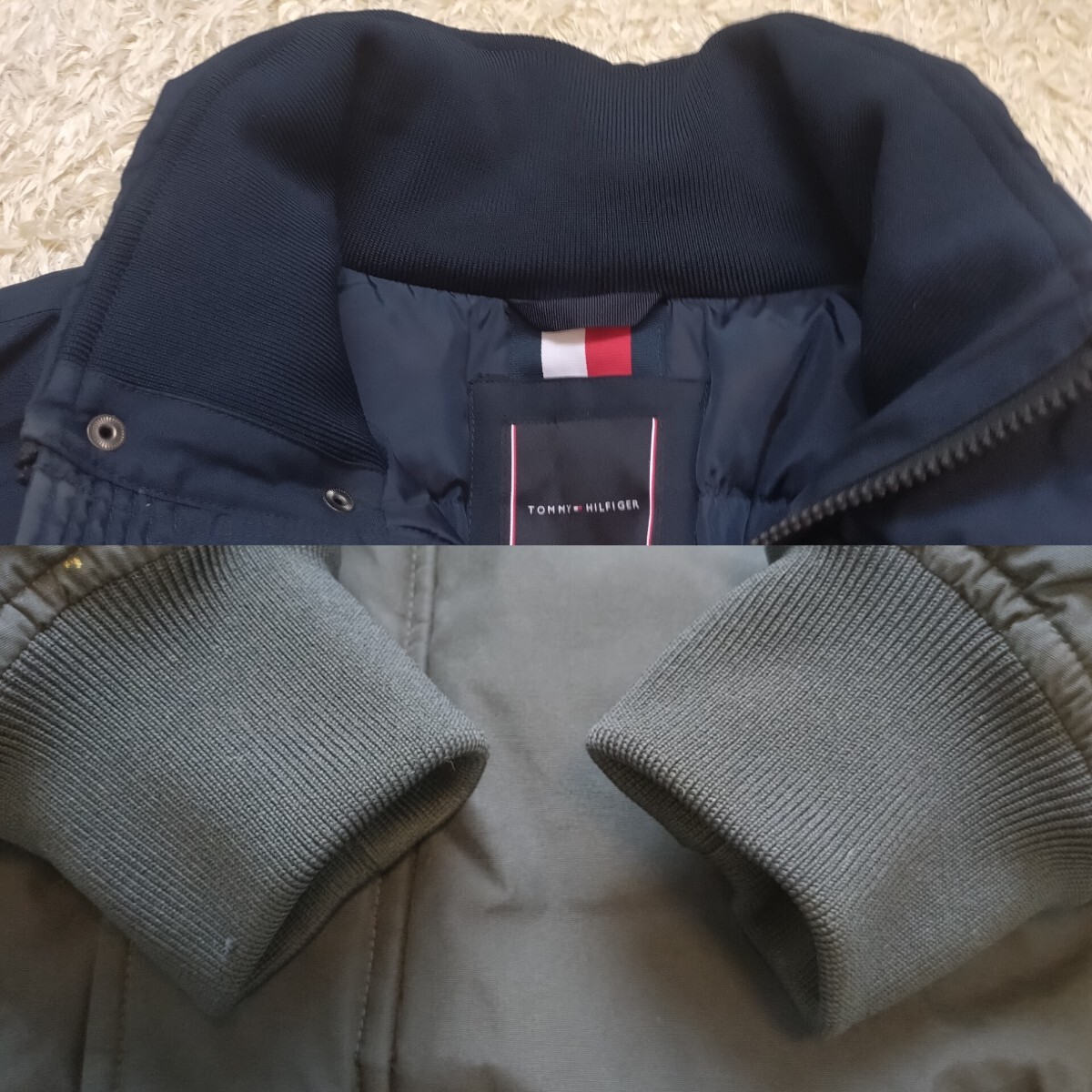 現行!希少XL!トミーヒルフィガー【極暖の極み】TOMMY HILFIGER ダウンジャケット ネイビー 肩ロゴ 大きいサイズ 中綿 ダウン フェザー LL_画像4