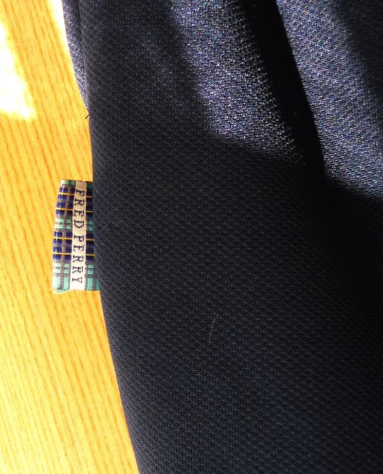 fred perry フレッドペリー L ネイビー 紺 ジャージ パンツ テーパード_画像3