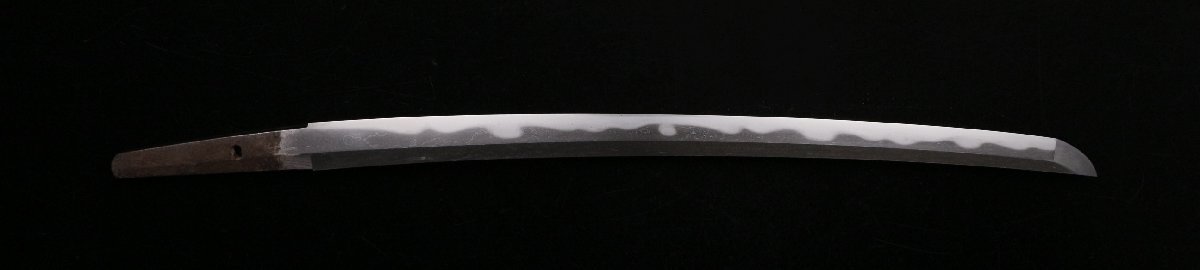 【LIG】無銘 脇差 45.6㎝ 働き豊富 迫力ある鮮やかな濤乱刃 時代刀剣 [.TU]25.11_画像3