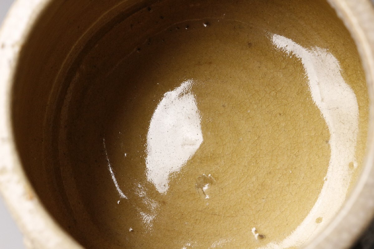 [LIG] старый Hagi futoshi тамбурин без тарелочек форма сосуд для воды для чайной церемонии чайная посуда старый художественное изделие времена коробка старый дом магазин лот [.I]25.9