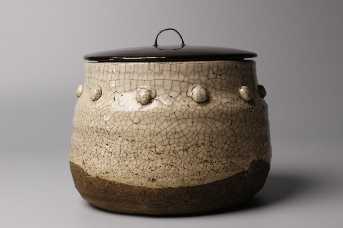 [LIG] старый Hagi futoshi тамбурин без тарелочек форма сосуд для воды для чайной церемонии чайная посуда старый художественное изделие времена коробка старый дом магазин лот [.I]25.9