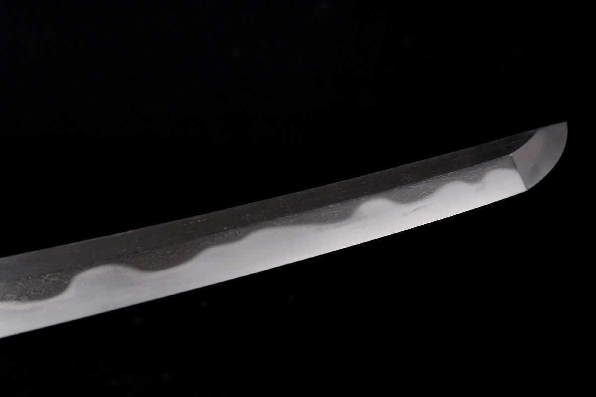 【LIG】無銘 脇差 45.6㎝ 働き豊富 迫力ある鮮やかな濤乱刃 時代刀剣 [.TU]25.11_画像10