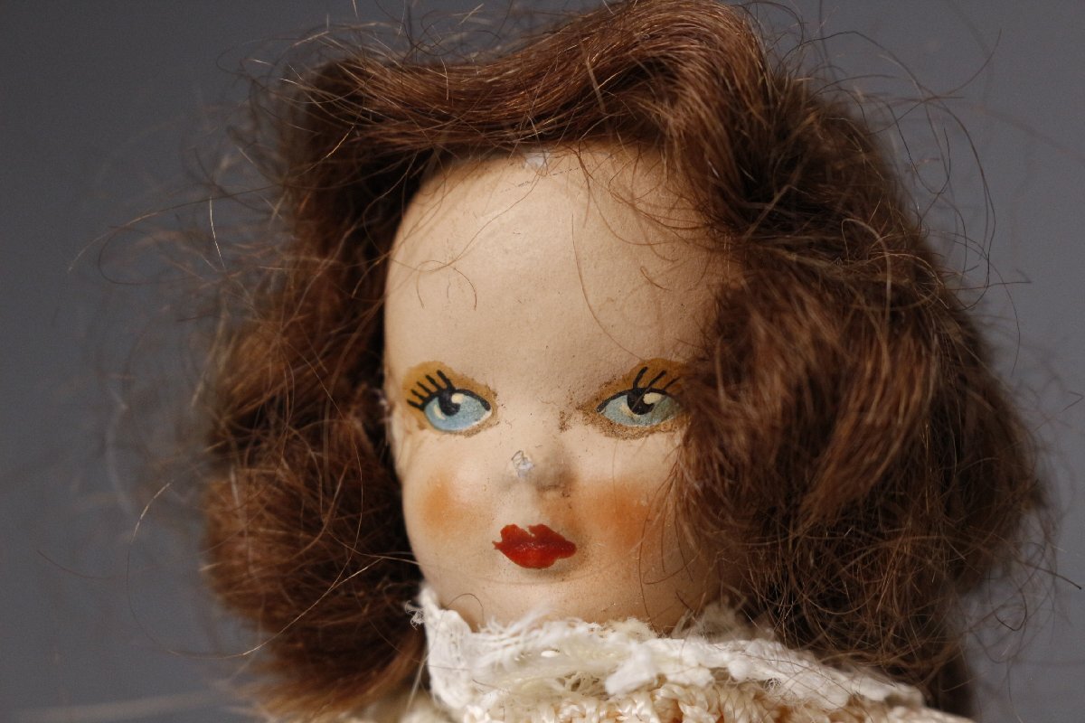 【LIG】時代人形 三体 寶玉斎 市松人形 玉眼 日本人形 旧家蔵出品 ⑥ [P]25.10_画像8