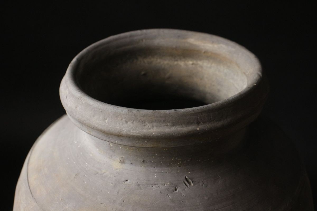 【LIG】八世紀 奈良時代 須恵器 叩き文壷 24㎝ 土器 瓦窯焼 時代古玩 [.QQ]25.6_画像7