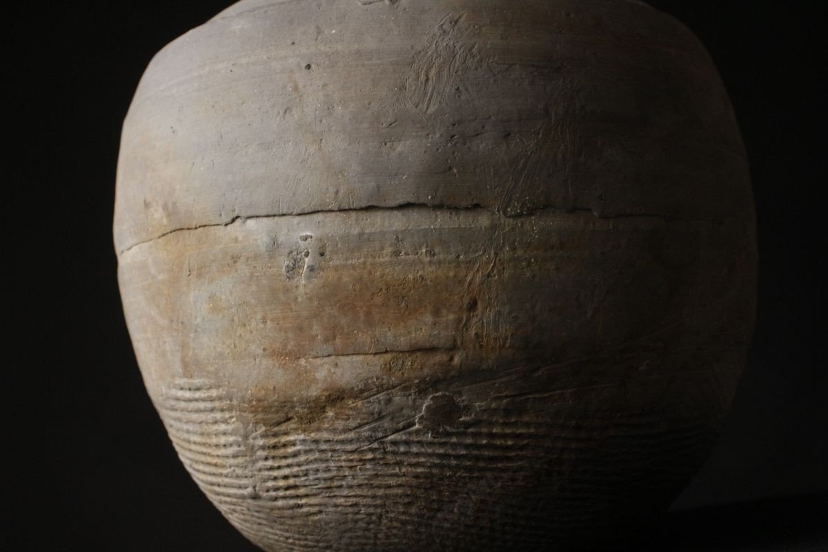 【LIG】八世紀 奈良時代 須恵器 叩き文壷 24㎝ 土器 瓦窯焼 時代古玩 [.QQ]25.6_画像8