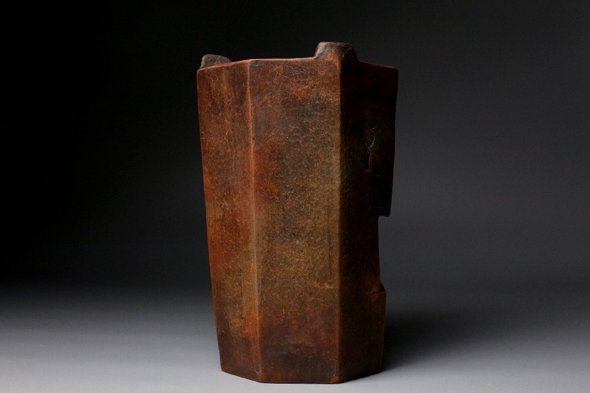 【LIG】時代唐物 「劉賢合」人参手 八角 涼炉 22㎝ 時代煎茶道具 茶道具 白泥 ボウフラ 古渡 うぶだし品 旧家収蔵品 [.II]25.11_画像4