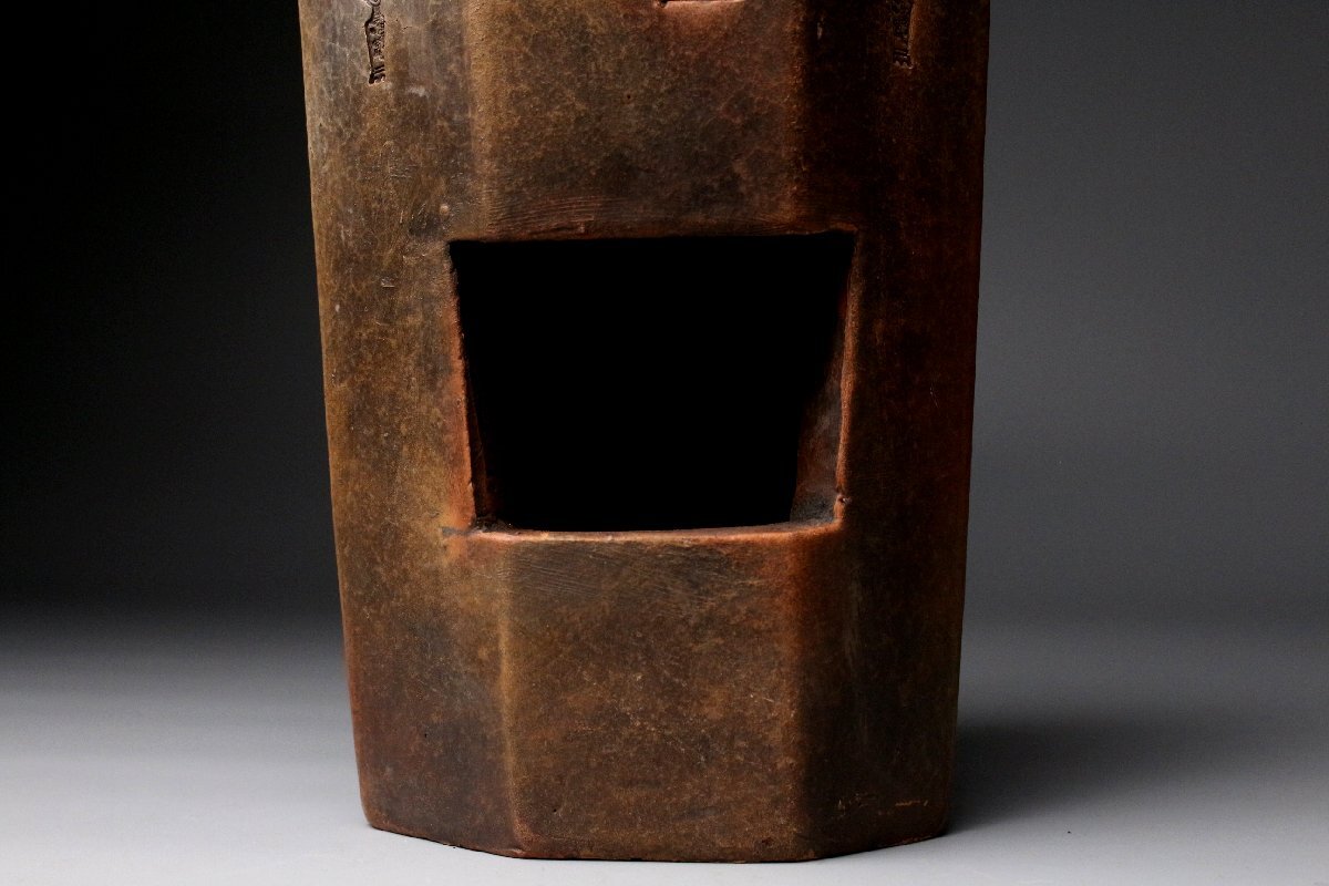 【LIG】時代唐物 「劉賢合」人参手 八角 涼炉 22㎝ 時代煎茶道具 茶道具 白泥 ボウフラ 古渡 うぶだし品 旧家収蔵品 [.II]25.11_画像9