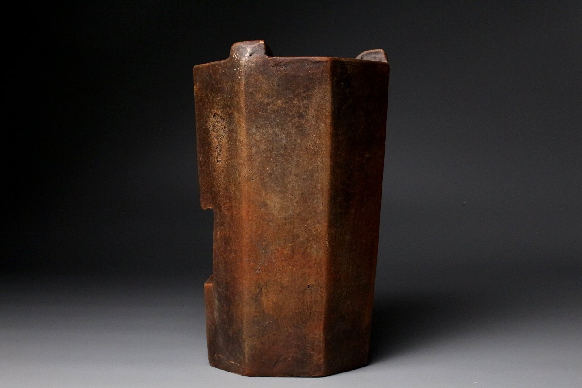 【LIG】時代唐物 「劉賢合」人参手 八角 涼炉 22㎝ 時代煎茶道具 茶道具 白泥 ボウフラ 古渡 うぶだし品 旧家収蔵品 [.II]25.11_画像3