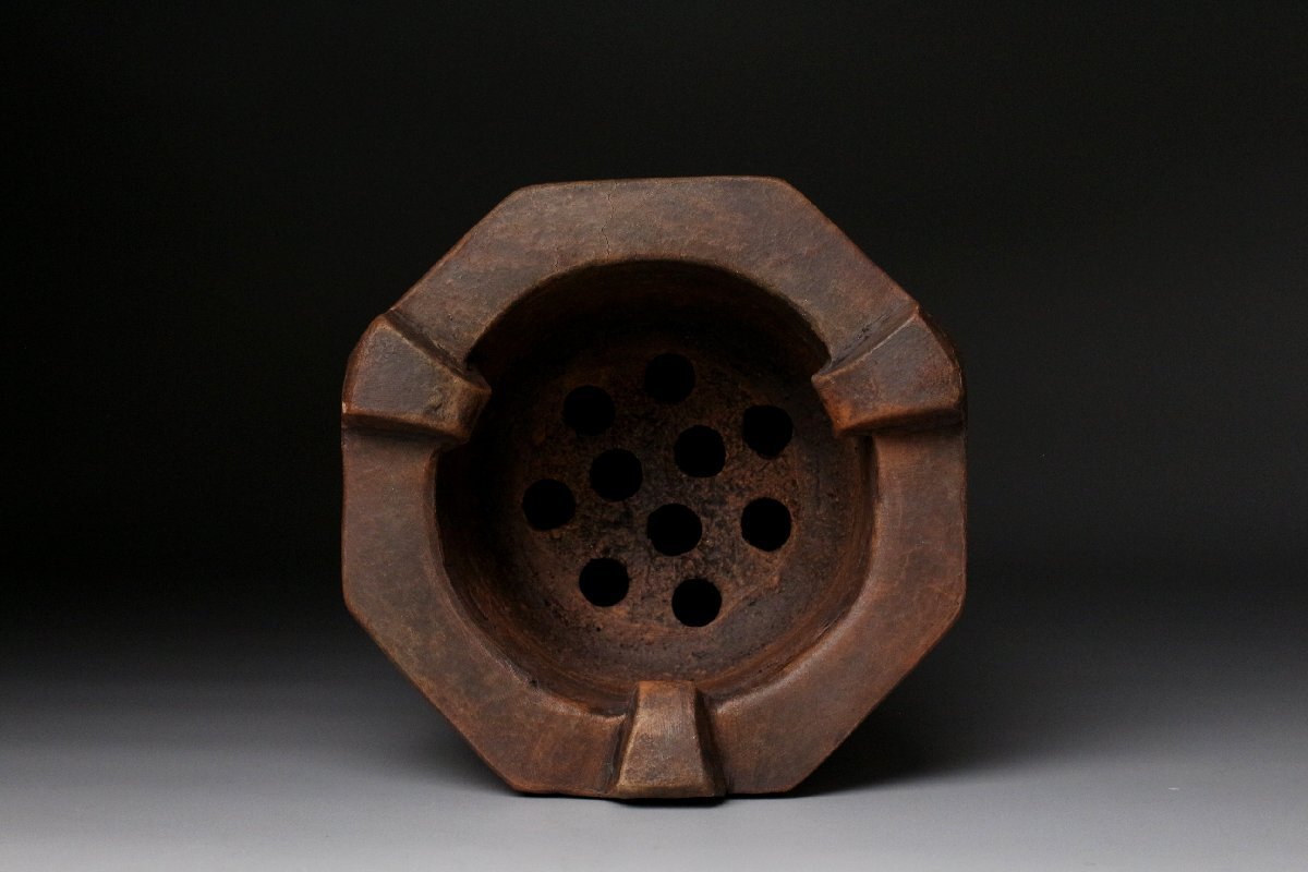 【LIG】時代唐物 「劉賢合」人参手 八角 涼炉 22㎝ 時代煎茶道具 茶道具 白泥 ボウフラ 古渡 うぶだし品 旧家収蔵品 [.II]25.11_画像6