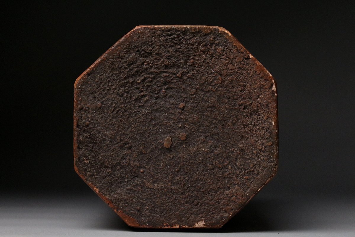 【LIG】時代唐物 「劉賢合」人参手 八角 涼炉 22㎝ 時代煎茶道具 茶道具 白泥 ボウフラ 古渡 うぶだし品 旧家収蔵品 [.II]25.11_画像10