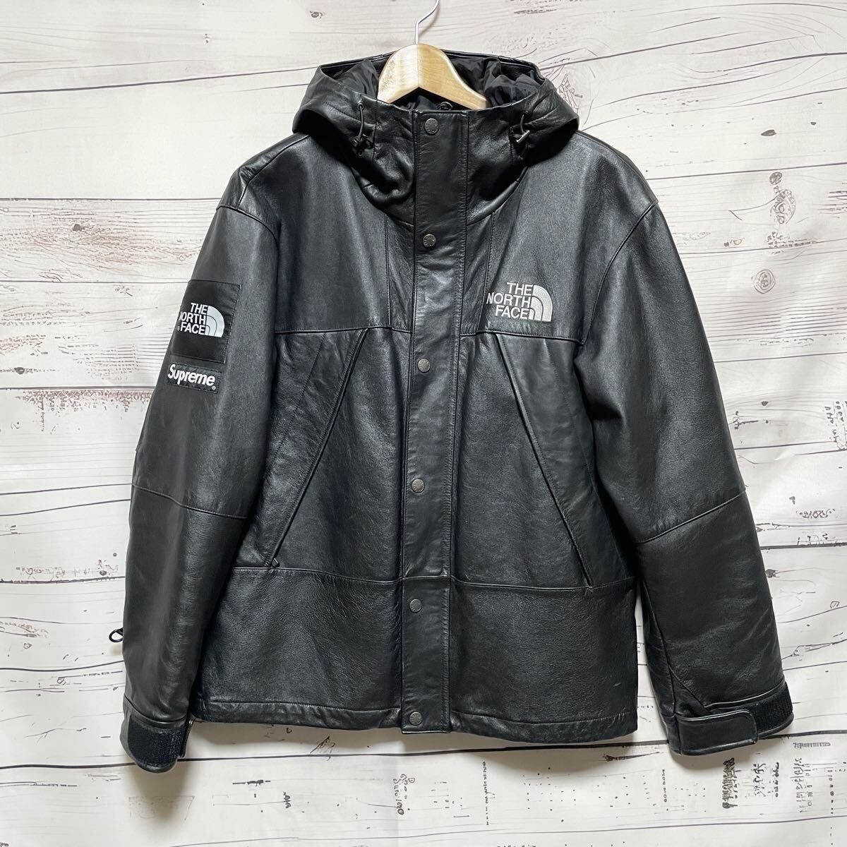 【鑑定料無料】Sサイズ 本革　SupremeThe North Face leather Mountain Jacket シュプリーム ノースフェイス　レザー　マウンテンパーカー_画像1