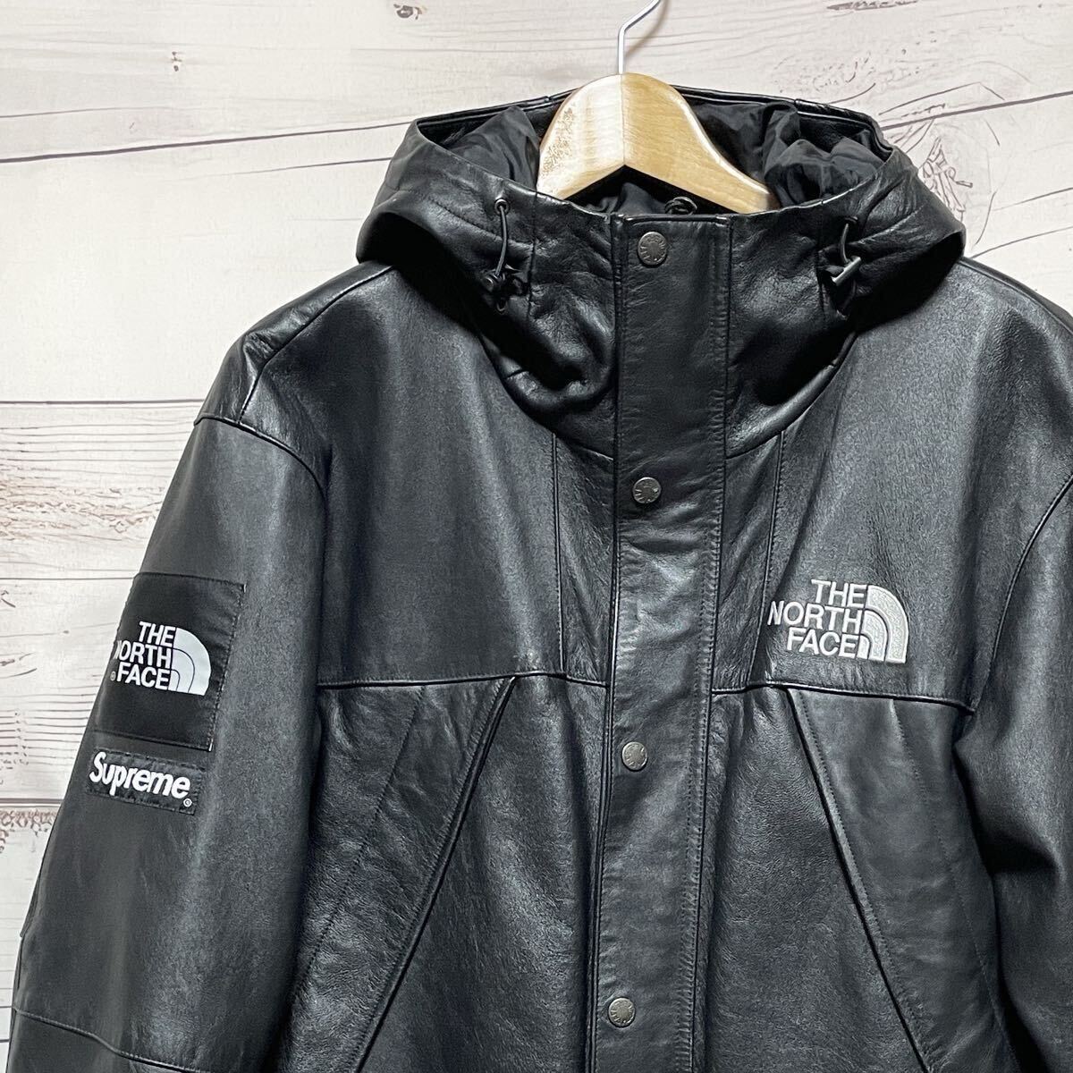 【鑑定料無料】Sサイズ 本革　SupremeThe North Face leather Mountain Jacket シュプリーム ノースフェイス　レザー　マウンテンパーカー_画像2