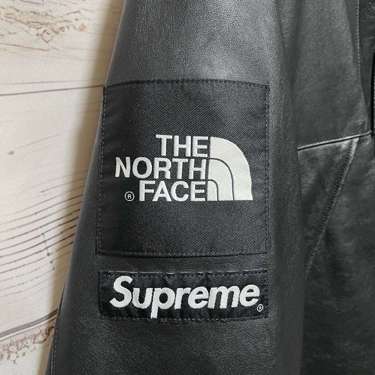 【鑑定料無料】Sサイズ 本革　SupremeThe North Face leather Mountain Jacket シュプリーム ノースフェイス　レザー　マウンテンパーカー_画像3